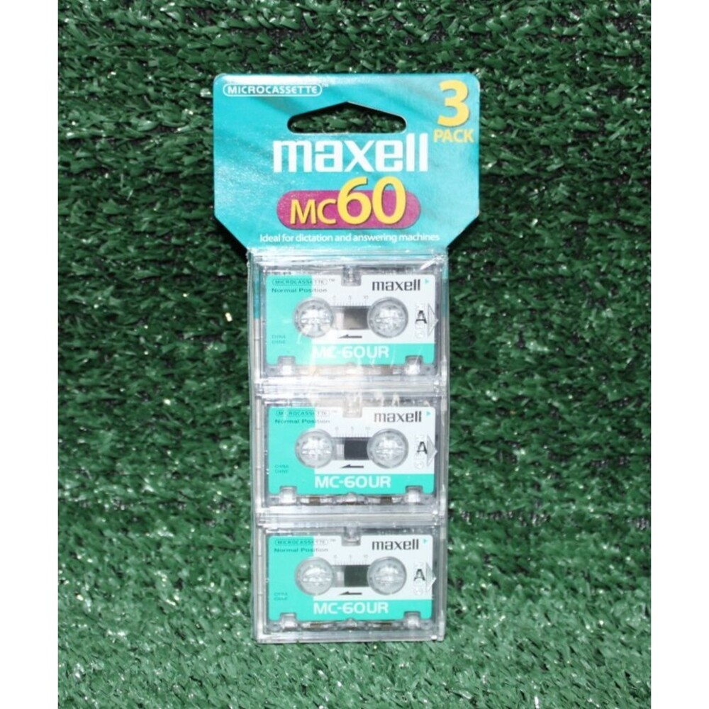 NEW UNOPENED Maxell MC-60 Microcassette Cassette Tapes Pack of 3